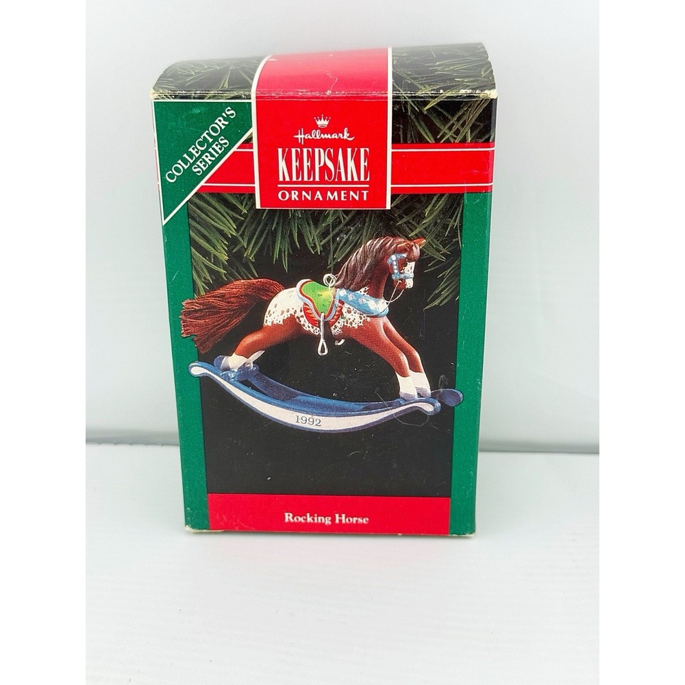 Hallmark Vintage 1992 Rocking Horse Ornament In Box